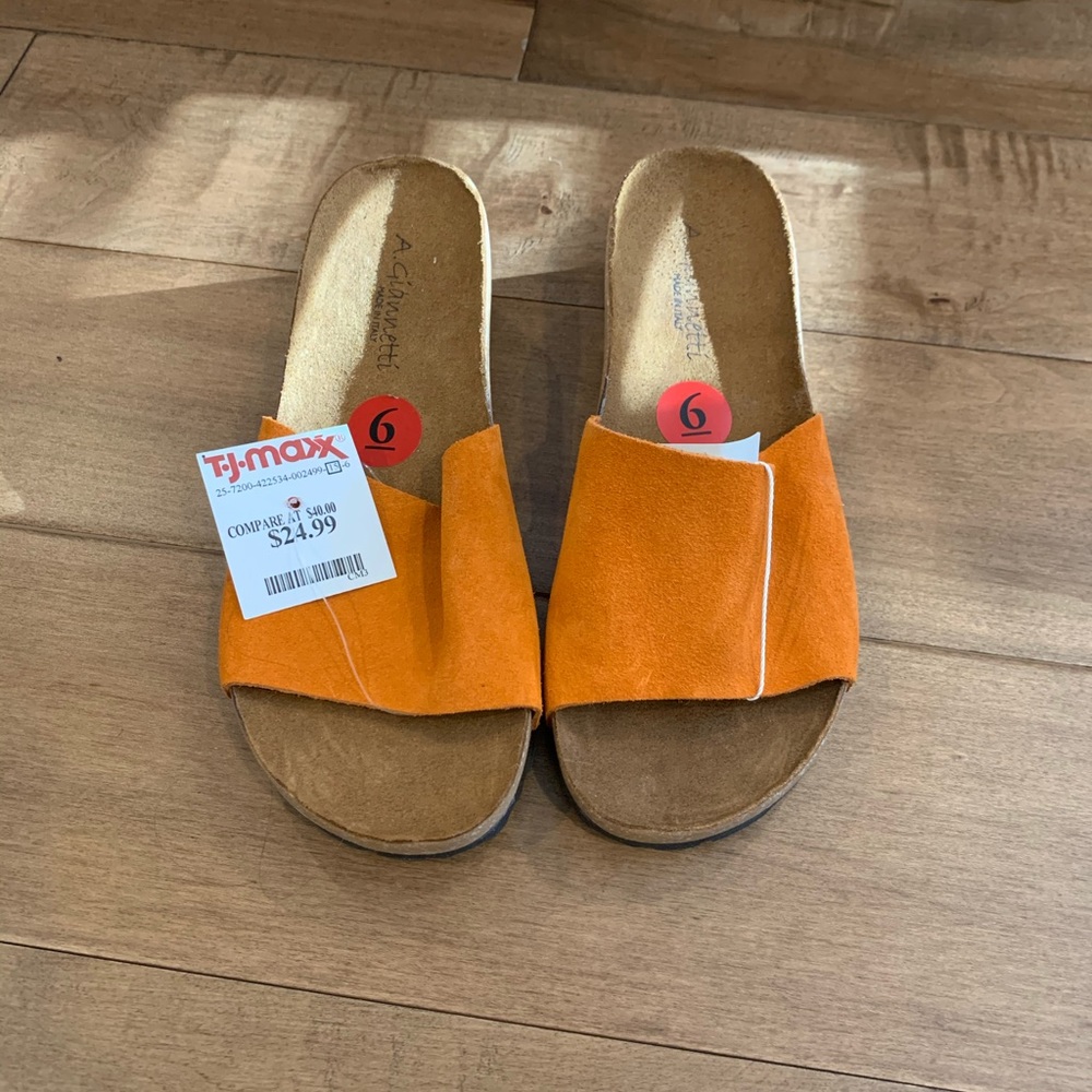 A. Giannetti (made in Italy) leather slides